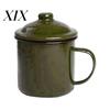Bottle 360/500/660ML Milk Cup Anti-rust Healthy Eco-friendly Retro Dining Water Mug with Lid Household Supplies