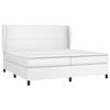 Maison Exclusive - Sommier à lattes de lit avec matelas Blanc 200x200cm Similicuir