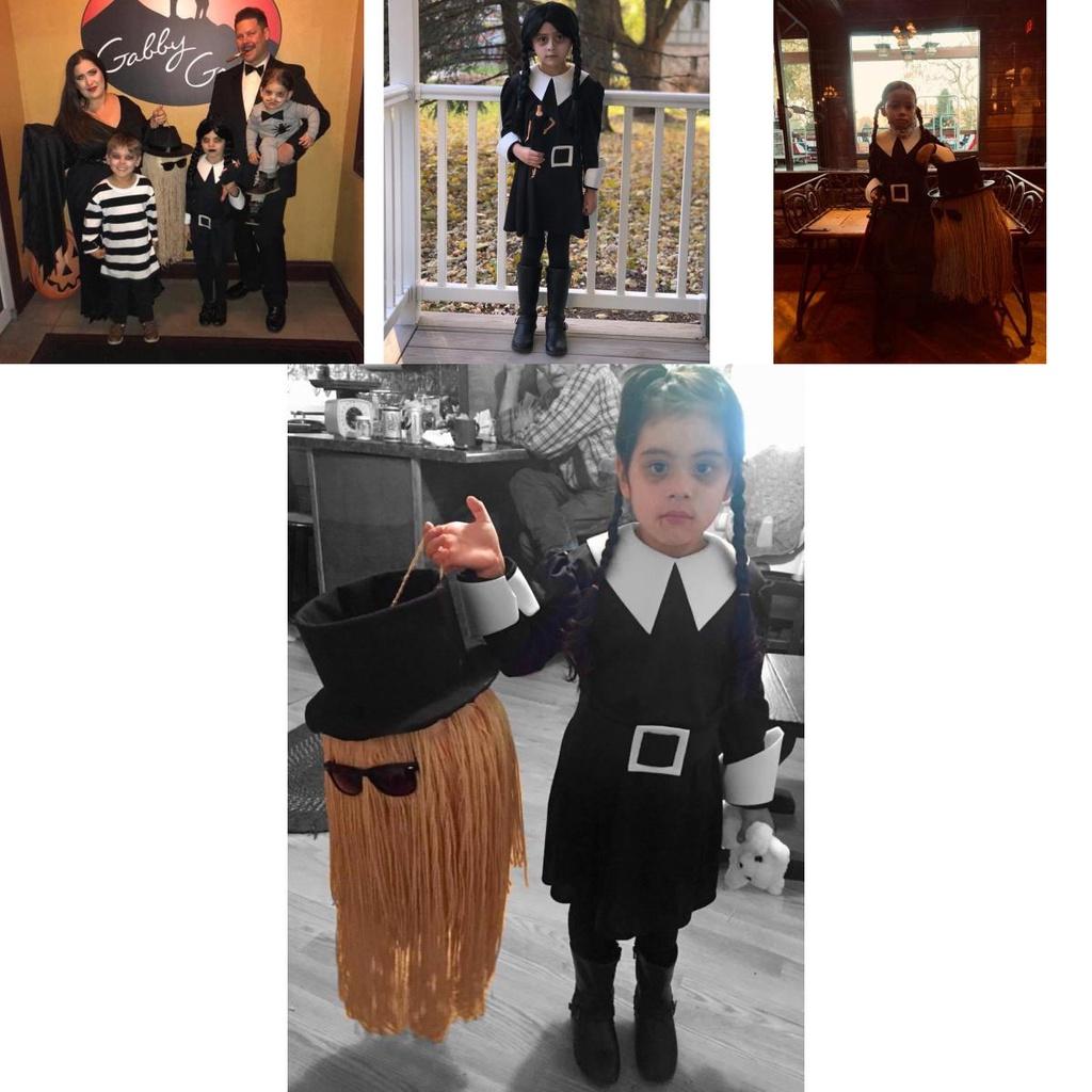 Семейка Аддамс Среда Черное Платье Готический Костюм Для Детей Возраста 3-12 лет