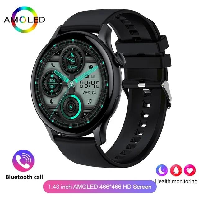 2024 NFC Smart Watch Women 390*390 Screen GPS Movement Track Sport Watches Women Magnetic Charging Bluetooth Call ECG Smartwatch