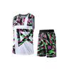 Color Block Breathable Basketball Jersey And Shorts Set Men Sportswear Multicolor 152021202-4