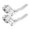 X AUTOHAUX Blunt Car Direction Indicator Extension Steering Wheel Extension Turn Rod Positioning Kit Rod Extension 2pcs Silver Tone
