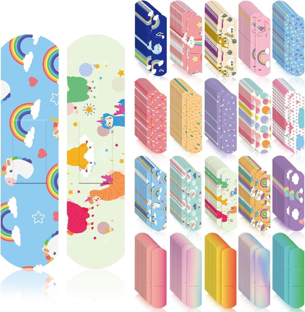 Starry Night Sky Mermaid Horse Band Aid Cartoon Wound Plasters for Kids Children Girls Dressing Patch Adhesive Bandages