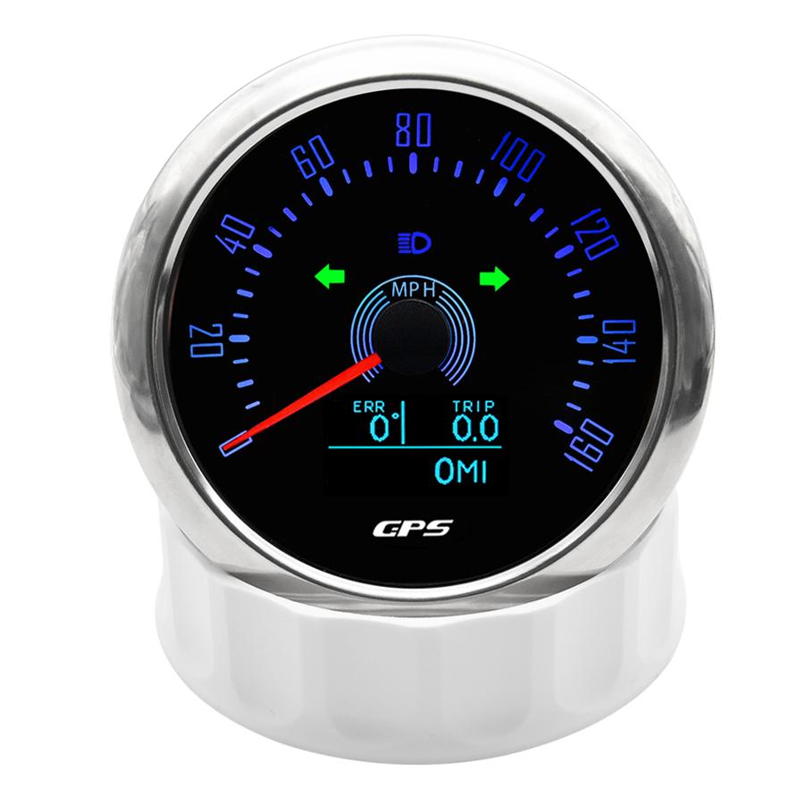 HD 85mm GPS Speedometer With Antenna For Motorcycle Yacht Boat Car Waterproof Od