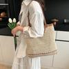 Large Capacity Hand-woven Bag Women's New Versatile Straw Woven Bag Leisure Vacation Shoulder Beach Tote Bag