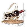 Creative Metal Wine Rack Vintage Wine Bottle Storage And Glass Holder Bar Home Decoration Display Stand