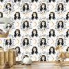 Women and Astrology Wallpaper Graphite and Brown for Living Room and Bedroom 50x1000