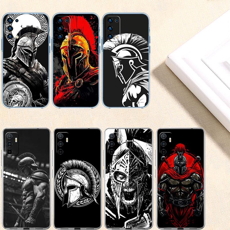 Spartan Warrior Transparent Phone Case for Motorola Moto G10 G20 G30 G31 G32 G34 G35 G41 G42 G50 G51 G52 G55 G60 G60S