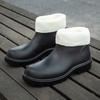 Женские повседневные туфли на плоской подошве, резиновые сапоги, водонепроницаемые рабочие ботинки, модные женские резиновые туфли, женские утепленные садовые галоши 35-40