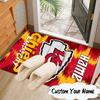 Custom Name Kansas Chiefs Helmet Rug for Living Room, Game Rooms, Office, Bedroom, Floor Mat Playful Design, fan gifts Christmas decor