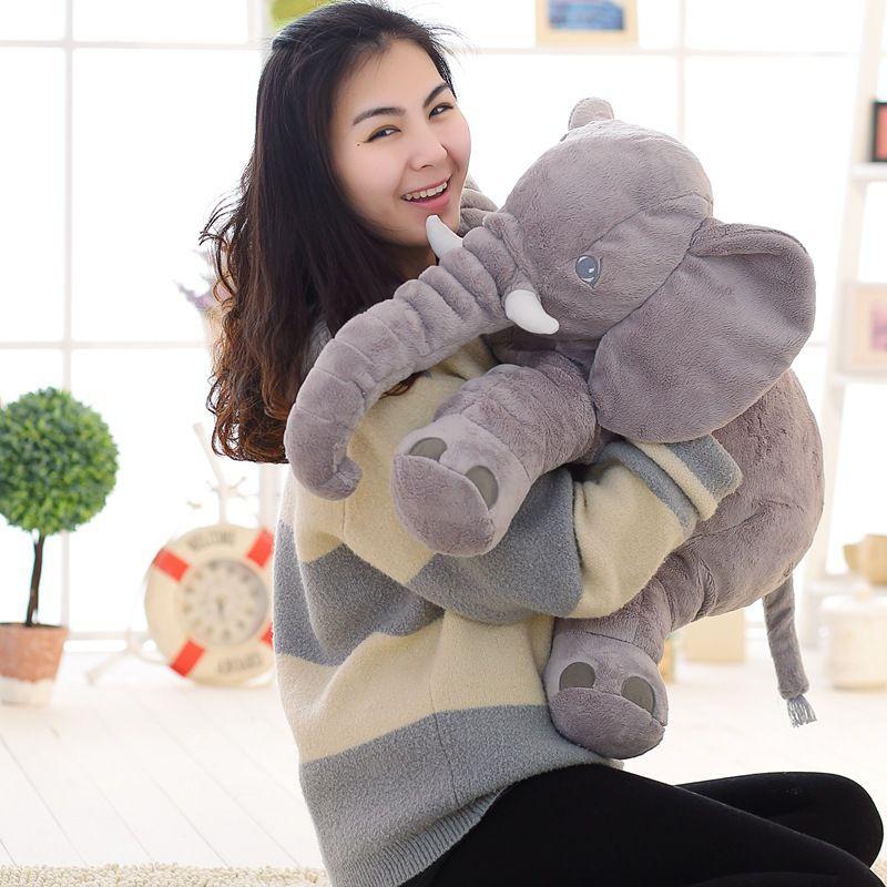 Adorable Baby Soft Plush Long Nose Elephant Sleep Pillow For Kids And Newborns