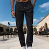 Мужские однотонные брюки большого размера, облегающие, в стиле business casual. Простой дизайн для работы и повседневной носки.