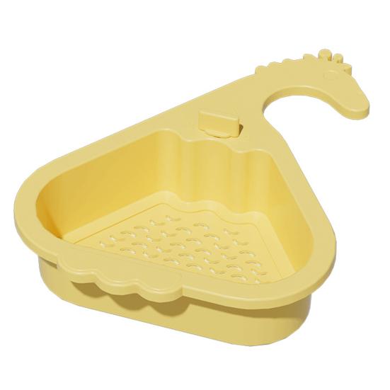Sink Strainer Basket Triangular Design Easy To Install Automatic Dumping Sink Strainer Basket Faucet Sponge Storage Rack