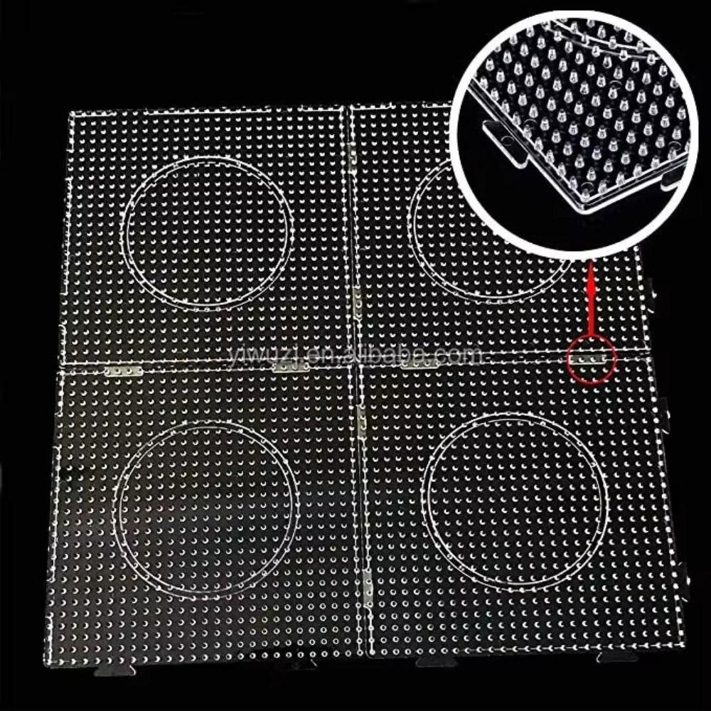 4Pcs Square Melting Beads Pegboards DIY DIY Material Template Home Decoration