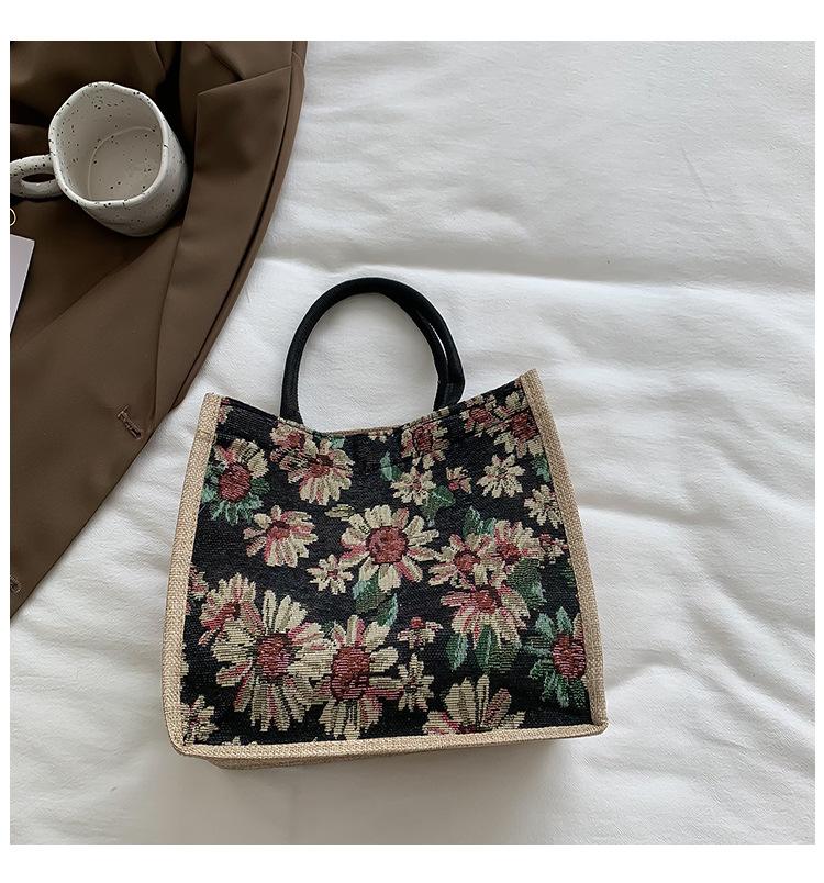 Холщовая сумка большой вместимости женская 2025 новая модная универсальная сумка-тоут для работы