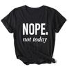 Женская черная футболка с графическим принтом 'Nope Not Today' в стиле 90-х, для девушек, Харадзюку, черная одежда 90-х, женская графическая