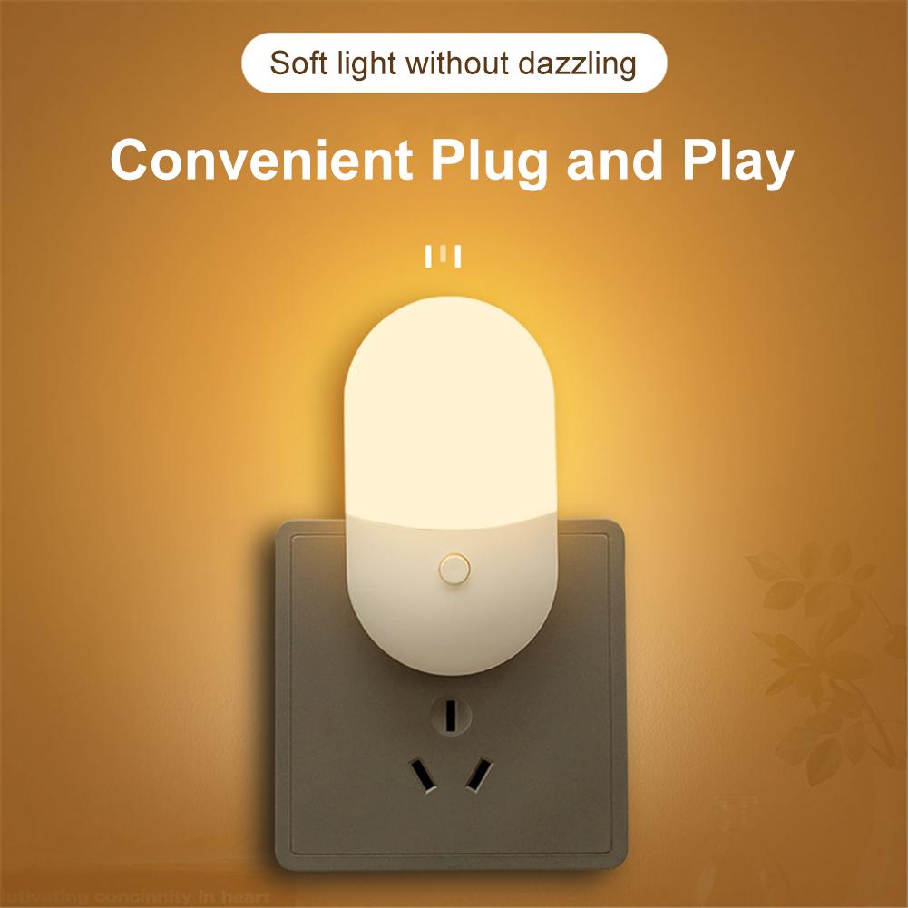 Светодиодный мини-ночник, подключаемый светодиодный светильник для защиты глаз, ночник, лампа для прикроватной тумбочки для кормления ребенка, гостиная
