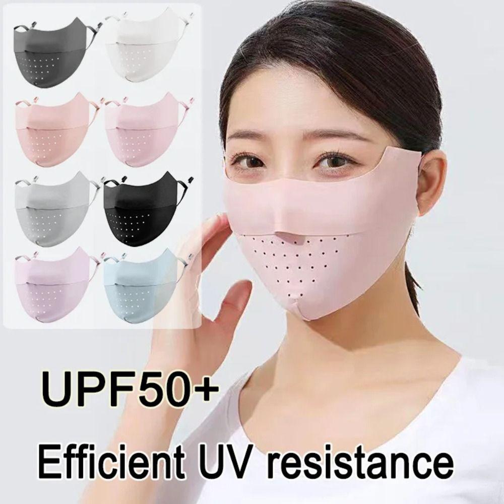 Breathable Cycling Face Mask Thin Face Cover Soft Ice Silk Face Mask  Summer