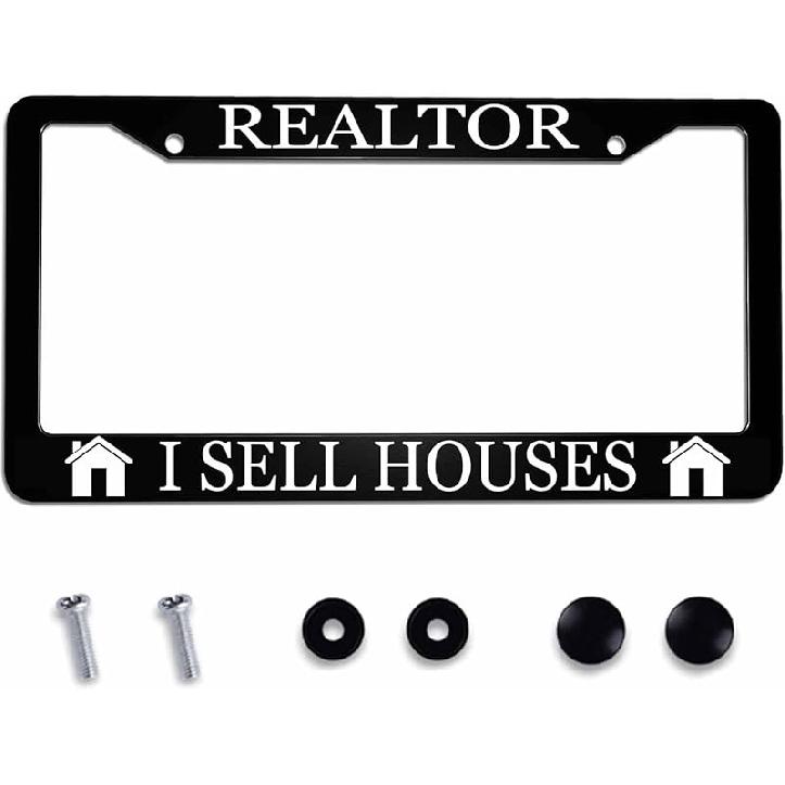 License Plate Frame Registered Nurse Stainless Steel License Plate Frame With 2 Holes & Free Screws 12.2 X 6.3 Inches