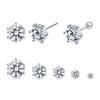 [Goldpang] Silver Brilliant Moissanite Diamond Piercing 2 Pieces 4mm
