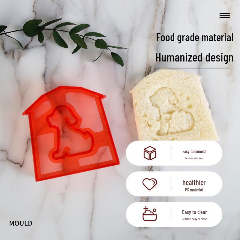 Dinosaur Sandwich Cutter Bread Mold, Plastic Bento DIY, Random Color