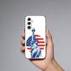 Чехол для телефона Статуя Свободы А-Американский флаг Для Samsung Galaxy A73,A21s,A22,A31,A52,A53,A71,A41Мягкий черный корпус
