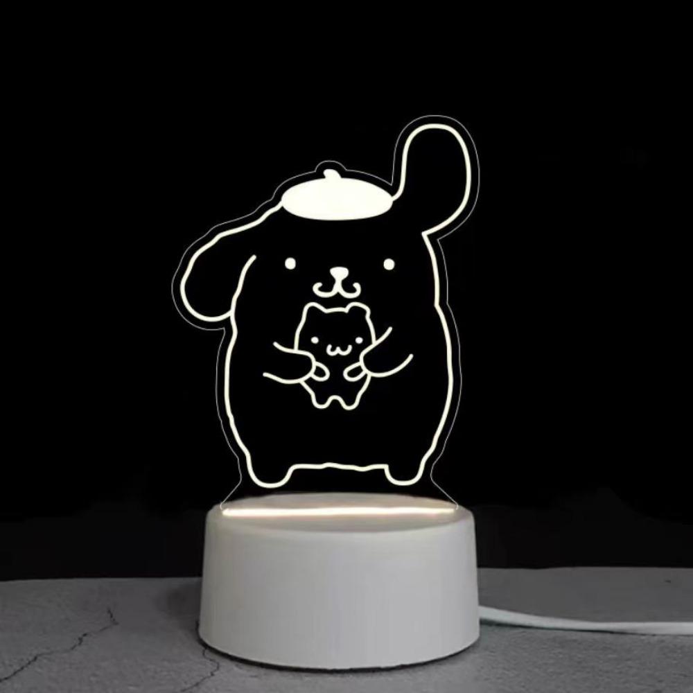 Creative Led Night Light Usb Plug Night Light Monochrome Bedside 3d Night Light