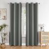 Set of 2 92% Room Darkening Blackout Curtains Thermal Insulated,  Heavy Panels, Grey
