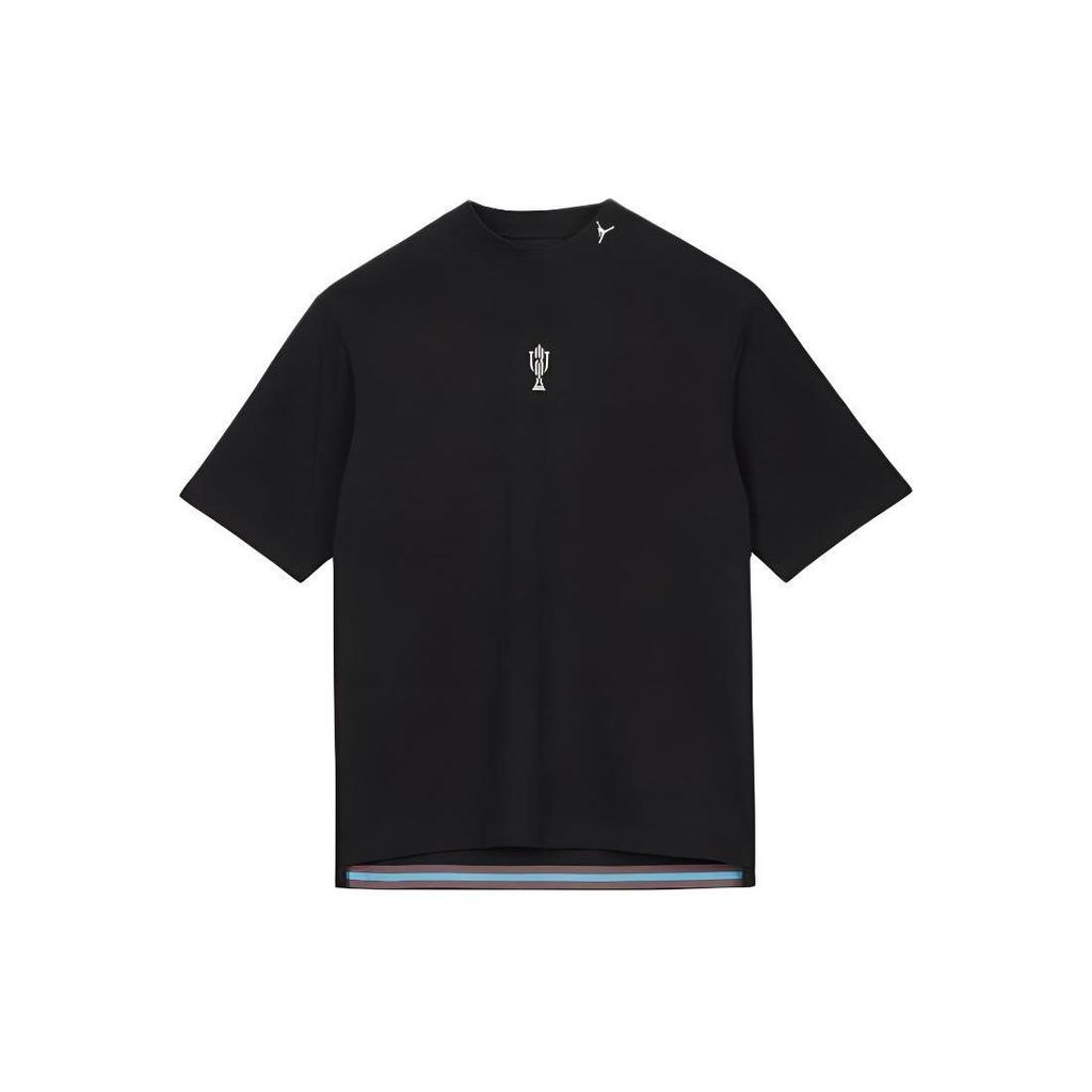 Trophy Room X Jordan SS24 Американская винтажная футболка с круглым вырезом и короткими рукавами, мужские топы, черные FQ3845-010