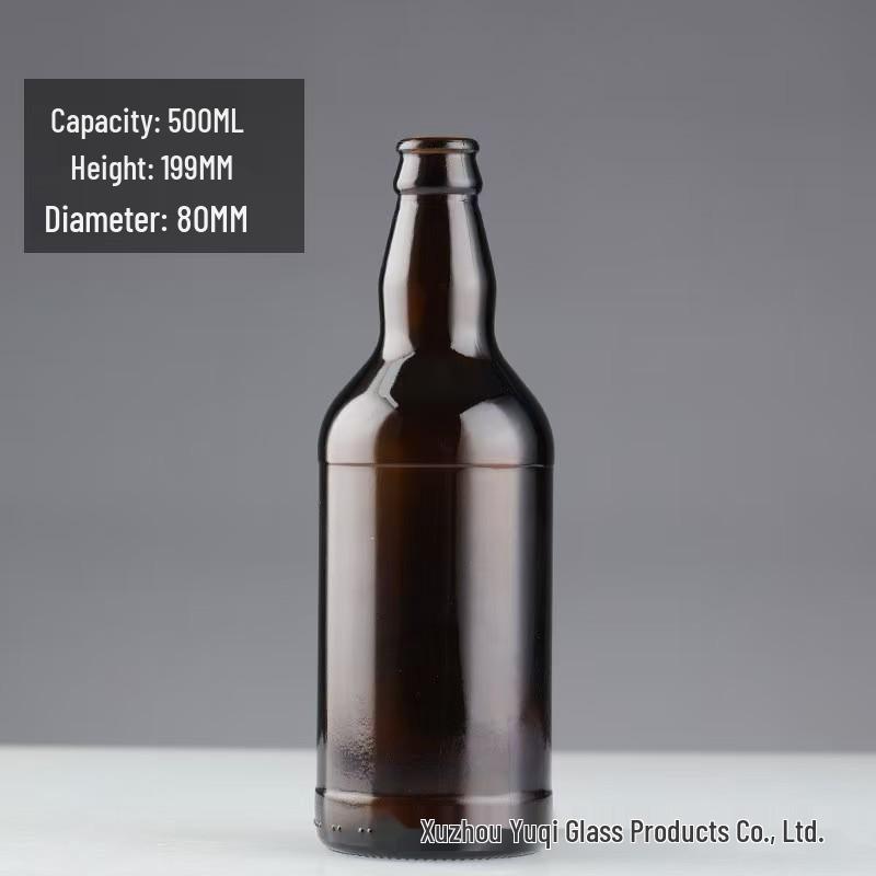 Синие и янтарные стеклянные бутылки для крафтового пива и газировки - 330 мл и 500 мл