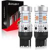 AUXLIGHT 7507 1156(150°) BAU15S LED Bulbs Extremely Bright PY21W 12496 7507AST 2641A Replacement for Turn Signal Lights, 2200K Amber Yellow (Pack of
