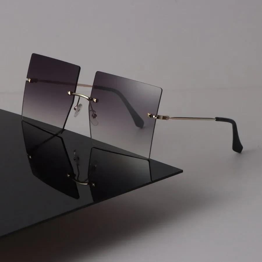 Сексуальные квадратные солнцезащитные очки Женские Мужские Градиентные солнцезащитные очки Крутые дизайнерские очки Роскошные Цветные Большая оправа Бренд