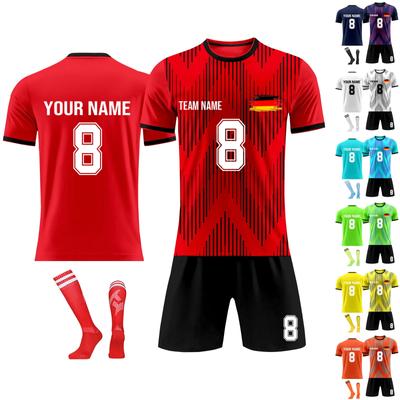 Комплект персонализированных рубашек для мужчин и девочек с именем и номером, футбольные майки на заказ для мальчиков, тренировочный костюм