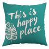 Plant Leaf Letter Cushion Cover Short Plush Printed Pattern Pillow Cover Home Decoration Sofa Decorative Cushion Cover