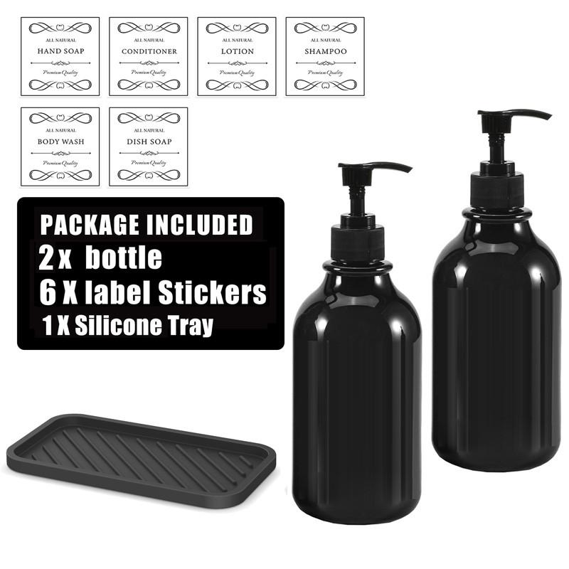 Бутылка для мыла HOT, дозатор для жидкого мыла, многоразовый шампунь, кондиционер, гель для душа, контейнер с этикеткой/стойкой