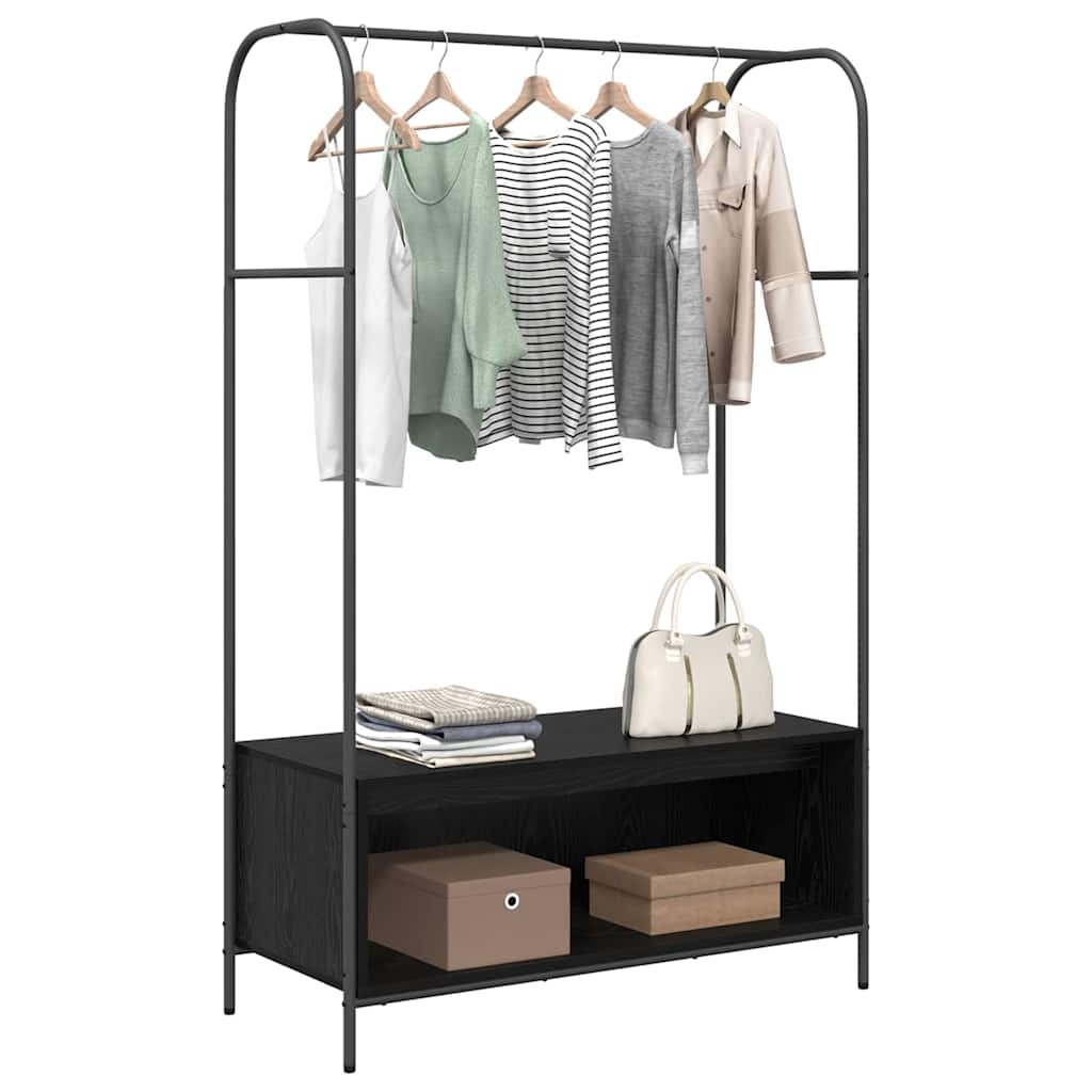 Coat Rack Black 100 x 44 x 160 cm Engineered Wood