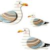 3Pcs/Set Wooden Sea Duck Wall Decoration Farmhouse Rustic Sea Bird Wall Art Sculpture Home Living Room Bathroom Wall Decorative Sign