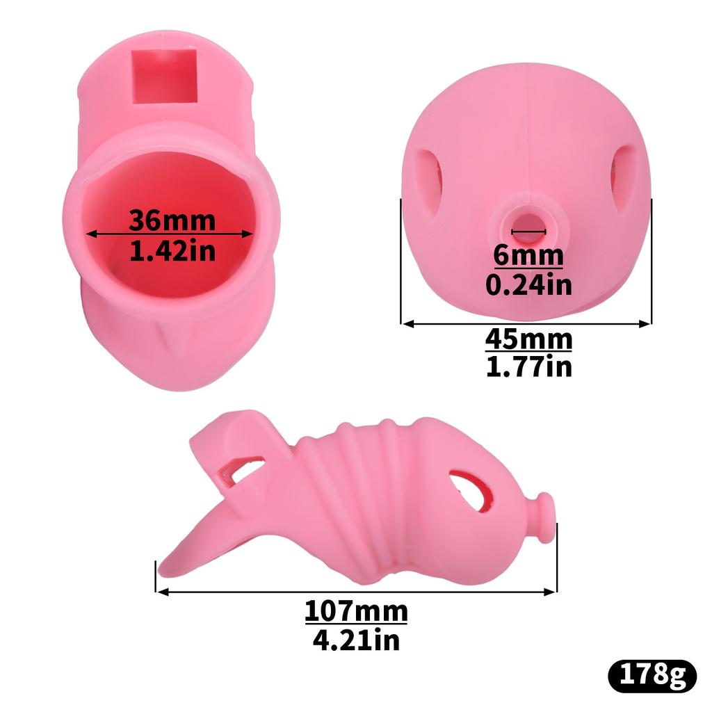Soft Silicone Chastity Lock Male Penis CB Lock Gay Cuckold Adult Sex Toys BDSM Cock Ring 18+