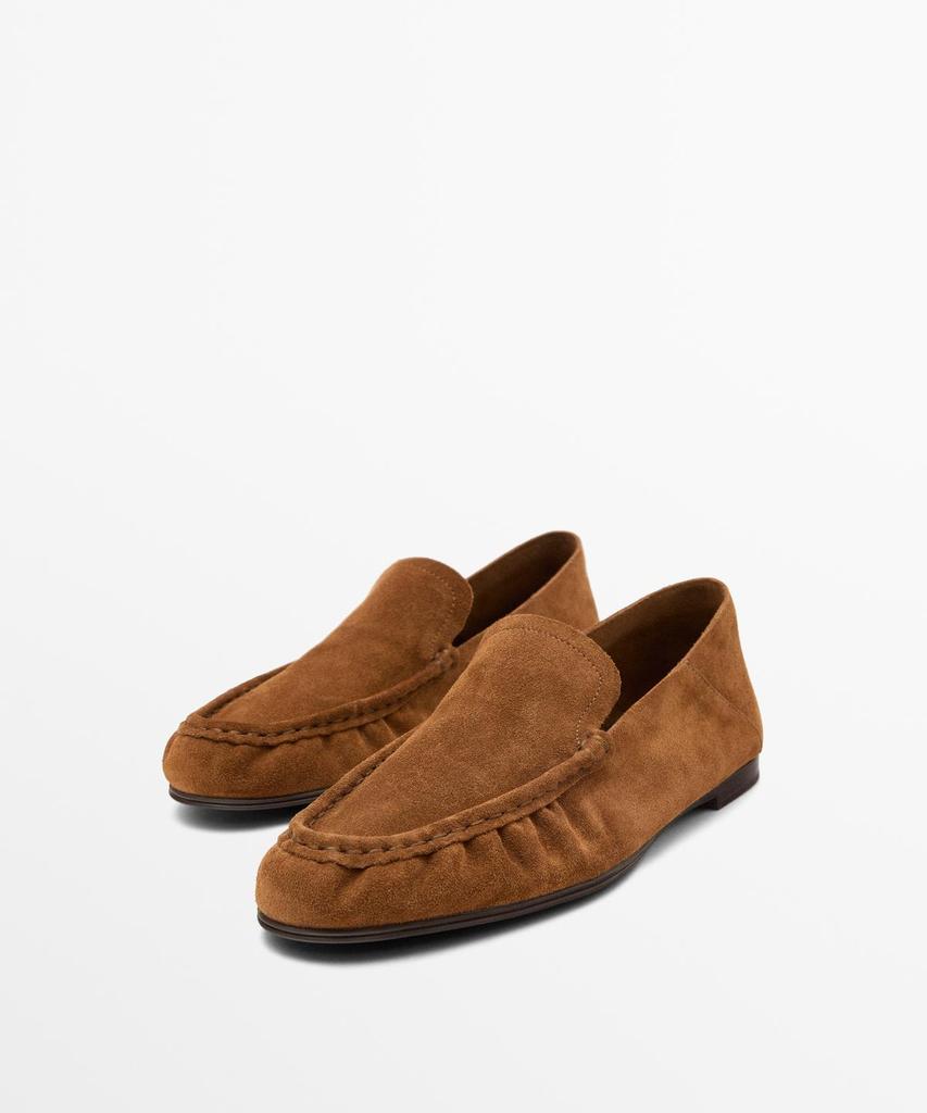 Лоферы Massimo Dutti из мягкой кожи и замши
