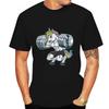 Fun Gym Unicorn Weightlifting Fitness Bodybuilding Printed Round Neck T-Shirt Summer Breathable Quick-Dryingcasual Short Sleeves