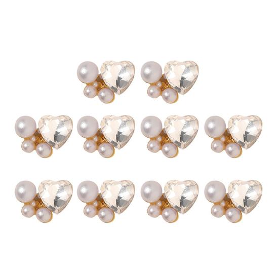 10 шт. трехмерные роскошные изысканные блестящие украшения для ногтей «сделай сам» из искусственного жемчуга дизайн ногтей Nail-Beauty Nail Art