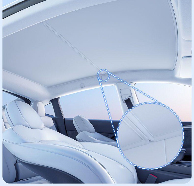 Совместимо со всеми моделями Tesla: обновленный солнцезащитный козырек для люка «Ледяной кристалл» для Model Y/3/YL, тип для заднего окна.