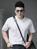 European Trendy Brand 2025 New Short-Sleeved Men's Summer Solid Color Half-Sleeved T-Shirt Men's Loose Top White T-Shirt