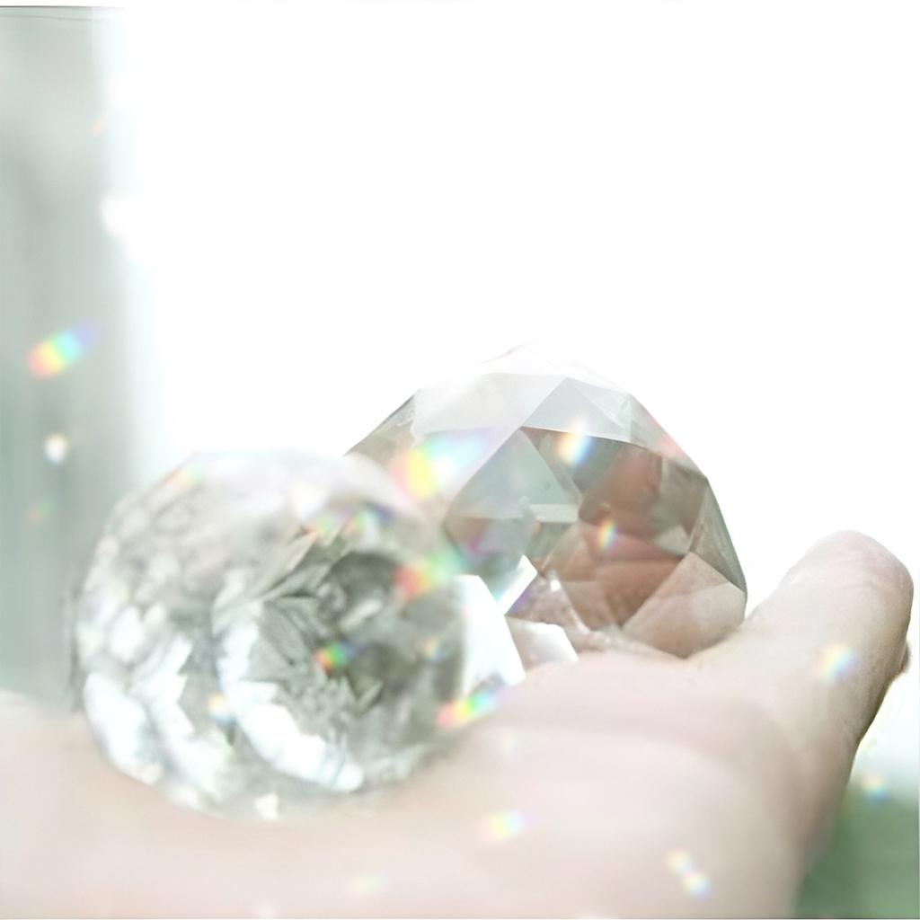 2pcs Clear Crystal Lamp Ball Prism Rainbow Sun Catcher Wedding Decor Home Wedding Party Decoration Ornament