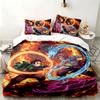 Akaza Demon Slayer 3pc Set Perfect for Bedroom Use Comfortable Bedding Set Includes a Duvet Cover and Two Pillowcases Ideal Birthday or Christmas Gift
