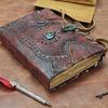 Vintage Leather Journal with Spell Eye Journal Hocus Pocus Book of Shadows