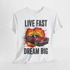 Drive Fast, Dream Big: Bold Car Illustration T-Shirt for the Fearless Spirit