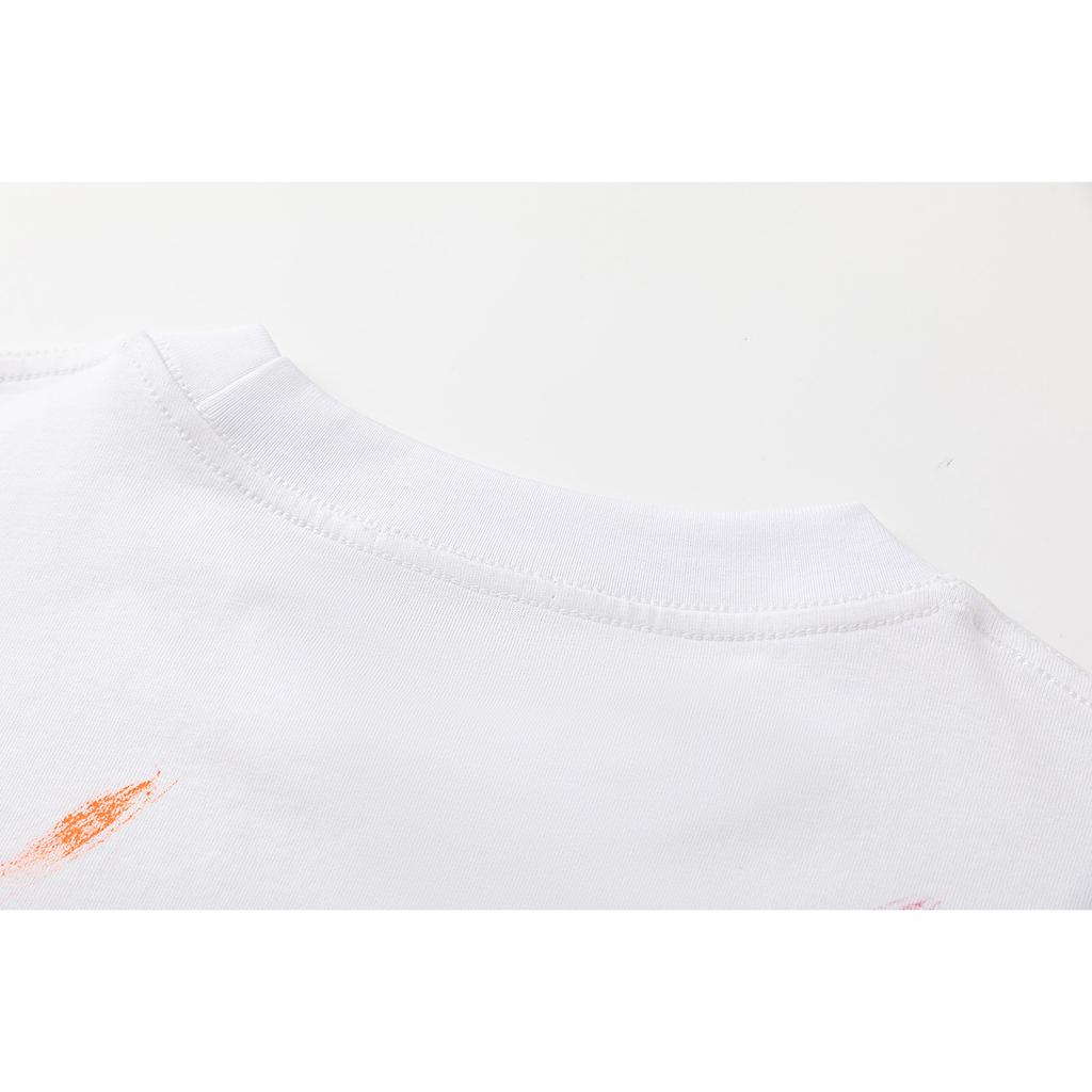 9068 Off-White 2025 Spring/Summer New Colorful Letter Arrow Pattern Round Neck Hooded Short Sleeved Men's and Women's T-shirts