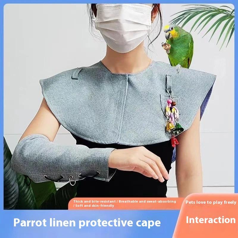 Bird Shoulder Feces Guard Bite Proof Scratch Resistant Cape for Parrots Macaws Washable Pet Bird Diaper