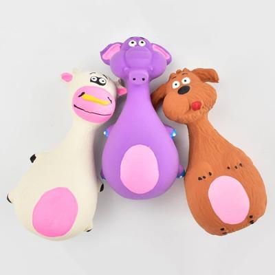 Латексные игрушки для собак, звуковой скрипучий слон/корова, животное, жевательное животное, резиновые вокальные игрушки для маленьких и больших собак, устойчивая к укусам, интерактивная игрушка